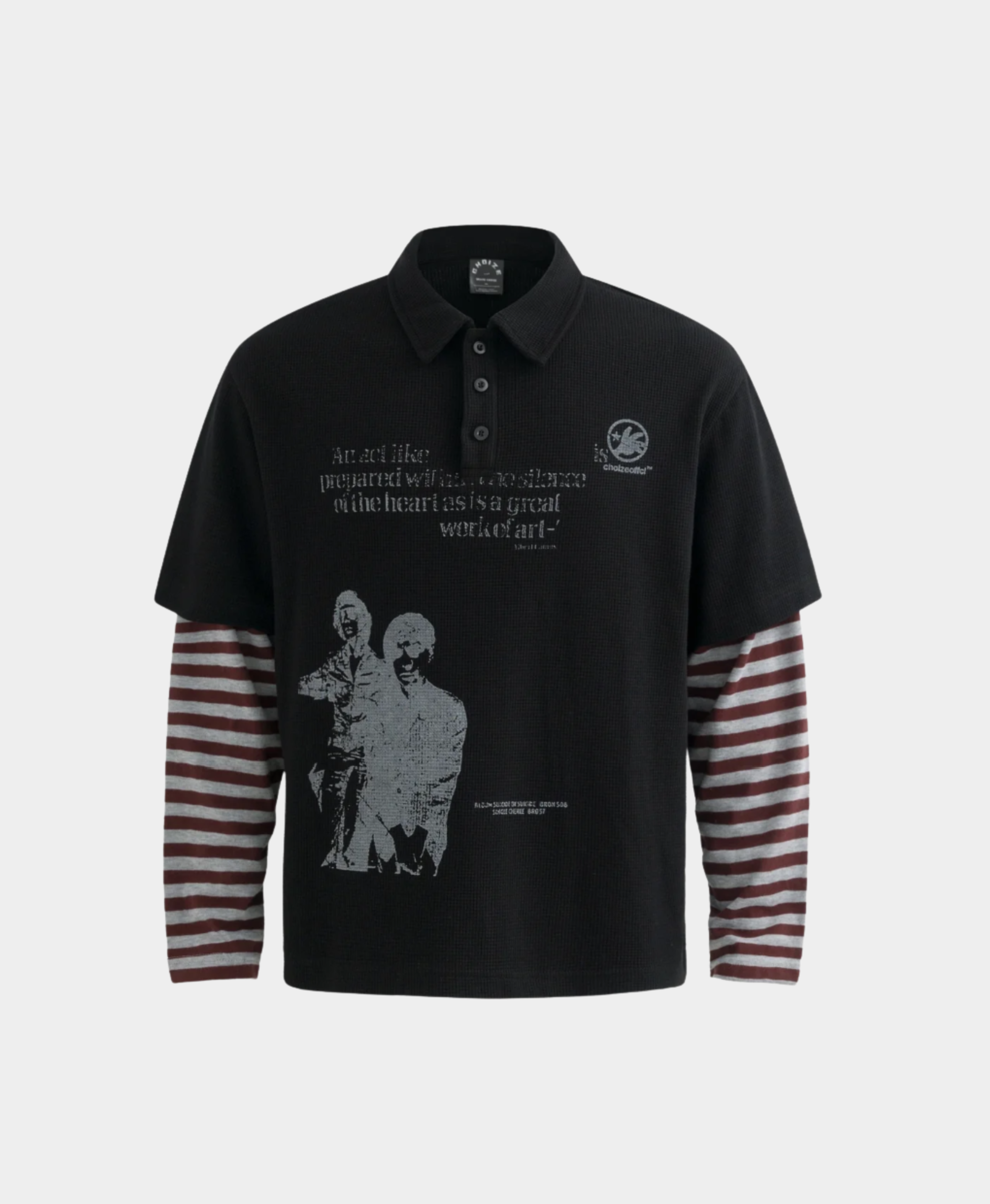 urban artistry long sleeve polo – black urban artistry long sleeve polo – black